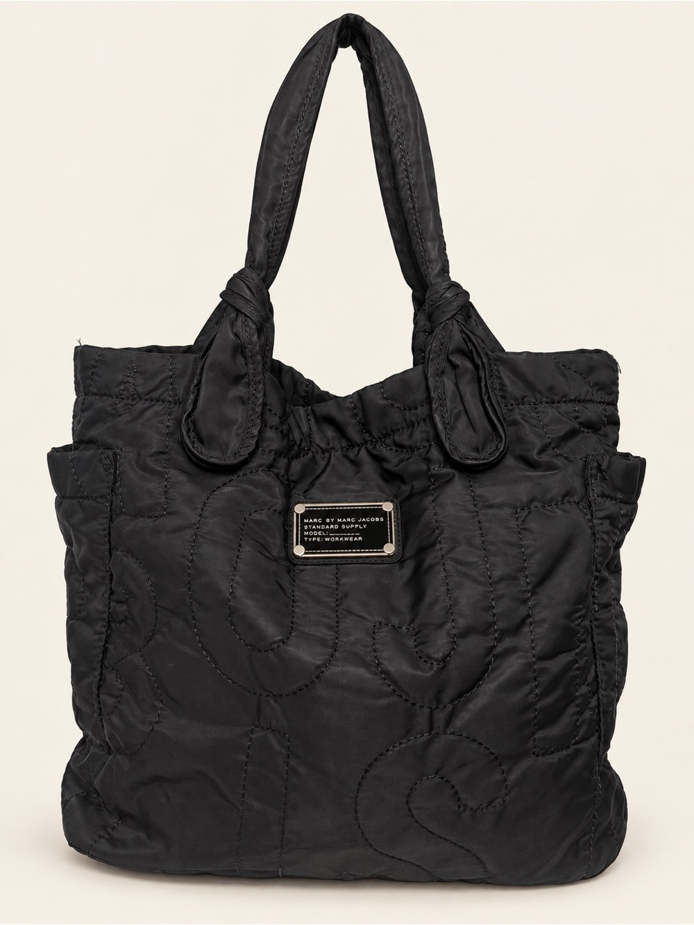 Marc by Marc Jacobs Standard Supply Black Quilted Nylon Tote Bag